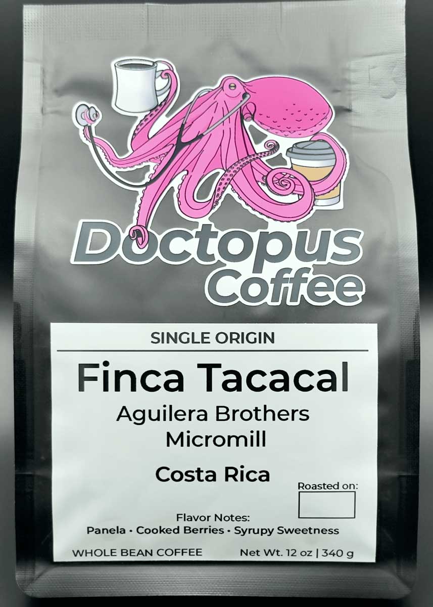 Front view of Finca Tacacal Costa Rican coffee bag